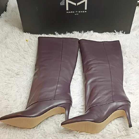 New Marc Fisher Gentle Women's Leather Heeled Boots SZ 10 - Picture 5 of 16